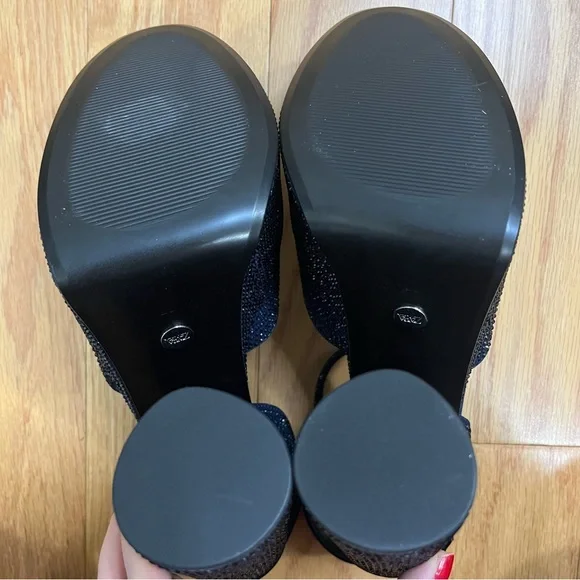 Zara Blue Rhinestone Platform Heels - Picture 7 of 9